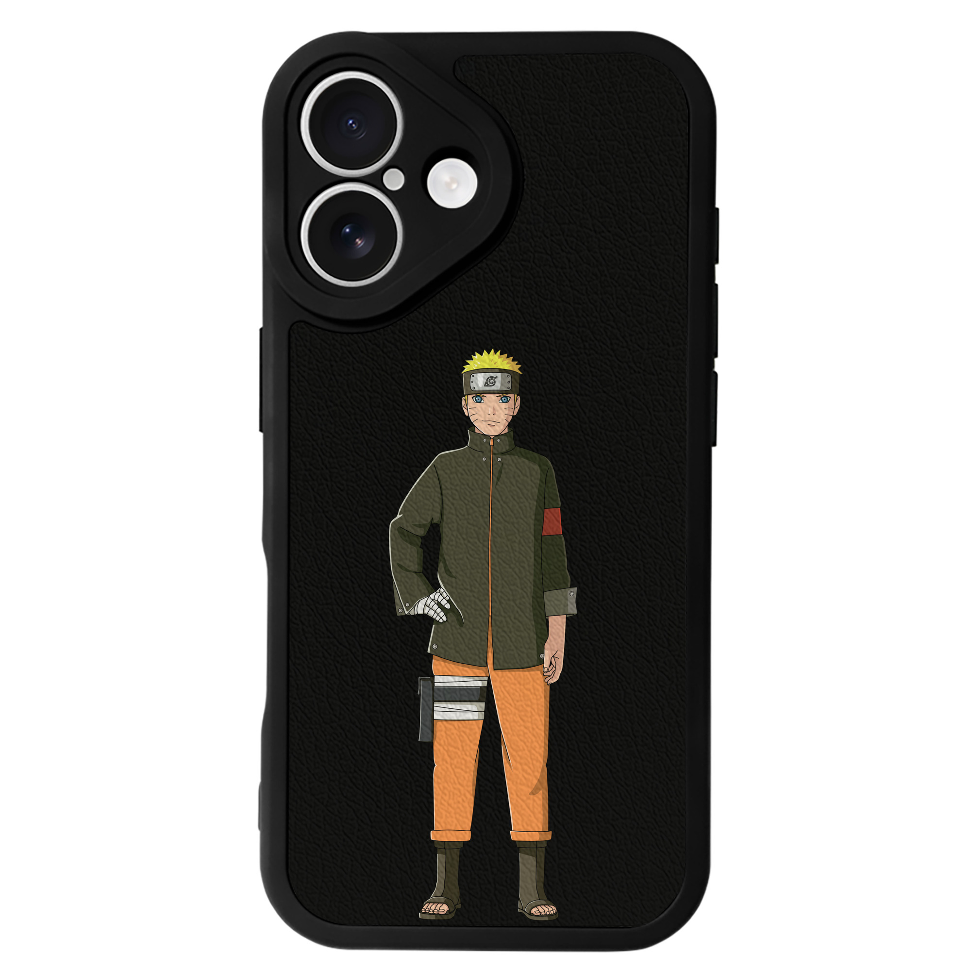 （画像用） NARUTO -ナルト- うずまき ナルト Uzumaki Naruto 【iPhone 16シリーズ対応】シリコンスマホケース（レザー調） 材質：シリコン